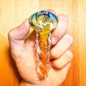 Nano Inside-Out Pipe w/ Spiral Glass Orbs