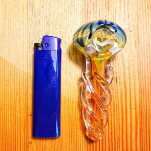 Nano Inside-Out Pipe w/ Spiral Glass Orbs