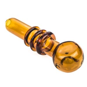 Orange Glass Pipe with Maria Rings