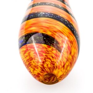 Orange Spiral Pattern Glass Pipe