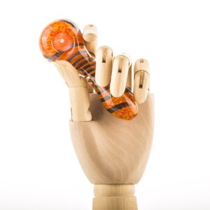Orange Spiral Pattern Glass Pipe