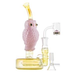 Owl Theme Bong w/ Thermochromic Banger Terp Balls Set