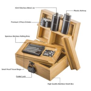 PUFFING BIRD Wooden Stash Box with Lock and key-Organiz Your Accessories
