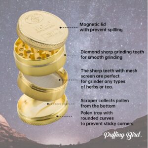 PUFFING BIRD Bamboo Storage Stash Box Combo with Combination Lock