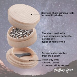 PUFFING BIRD Bamboo Storage Stash Box Combo with Combination Lock