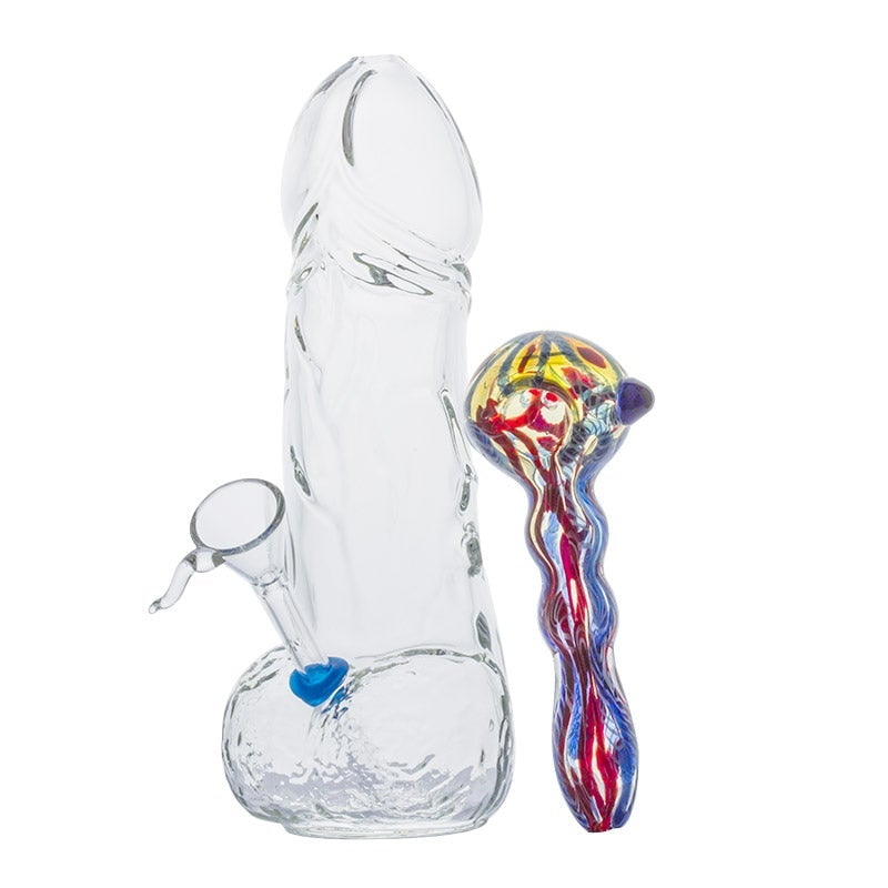 PenisNoveltyBongandFumedGlassMilliSpoonPipeSetFreeShipping_1 Penis Novelty Bong and Fumed Glass Milli Spoon Pipe Set