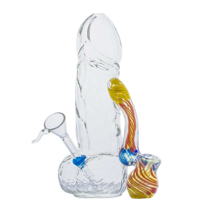 PenisNoveltyBongwSpiralColorSherlockBubblerSetFreeShipping_1 Penis Novelty Bong and Spiral Color Sherlock Bubbler Set