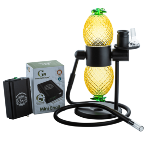 Pineapple Gravity Bong w/ G9 Mini Temp Control Enail Set