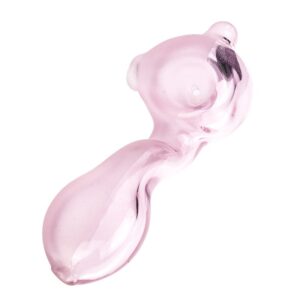 Pink Clear Glass Sherlock Pipe