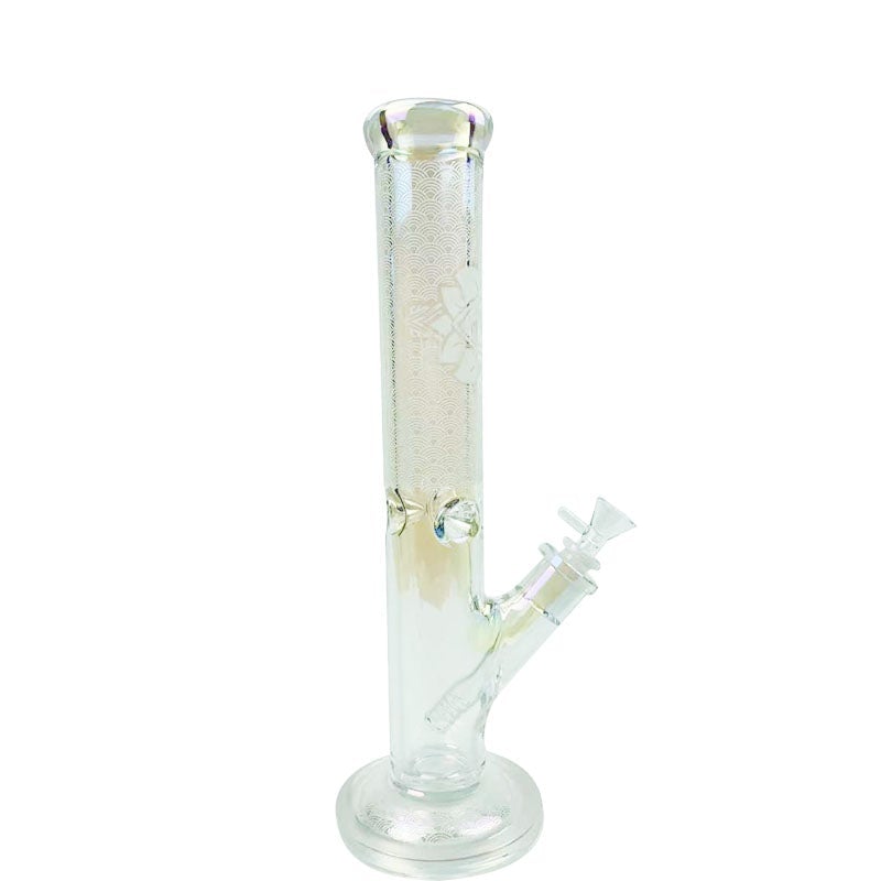 PrintedStraightTubeThickBongWaterPipeForSaleFreeShipping_2 14" Printed Straight Tube Thick Bong