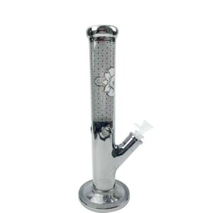 PrintedStraightTubeThickBongWaterPipeForSaleFreeShipping_4 14" Printed Straight Tube Thick Bong