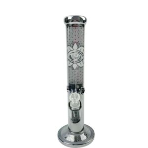 PrintedStraightTubeThickBongWaterPipeForSaleFreeShipping_5 14" Printed Straight Tube Thick Bong