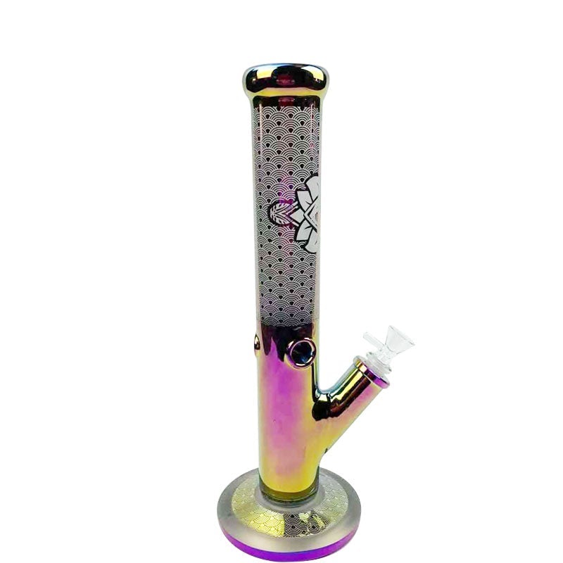 PrintedStraightTubeThickBongWaterPipeForSaleFreeShipping_6 14" Printed Straight Tube Thick Bong