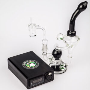 Quartz Enail W/ Flower Pendant Recycler Dab Rig Bundle