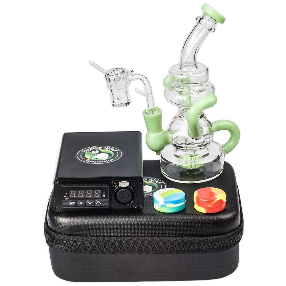 Quartz Enail W/ Recycler Showerhead Perc Dab Rig Bundle