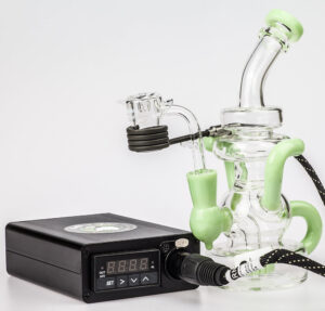 Quartz Enail W/ Recycler Showerhead Perc Dab Rig Bundle