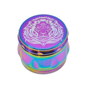 Rainbow Magnetic Lid Zinc Alloy Herb Grinder 4 Piece