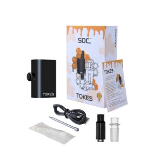 Double Matrix Perc Glass Bong w/ SOC Tokes Vaporizer Set