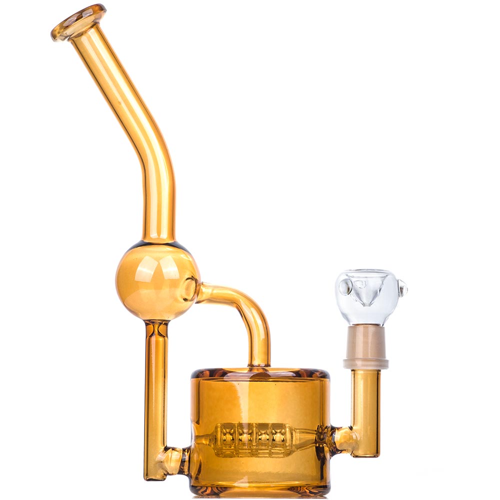 Recycler_Dab_Rig_-_Heady_Glass_Wax_Rigs_For_Sale_-_Puffing_Bird_4 10" Orange Table Top Recycler Dab Rig