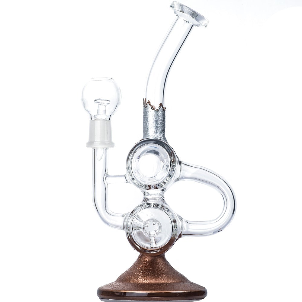 Recycler_Dab_Rigs_For_Sale_-_Double_Chamber_Heady_Glass_Bong_-_Puffing_Bird_-_Online_Headshop_3 9" Double Chamber Recycler Dab Rig