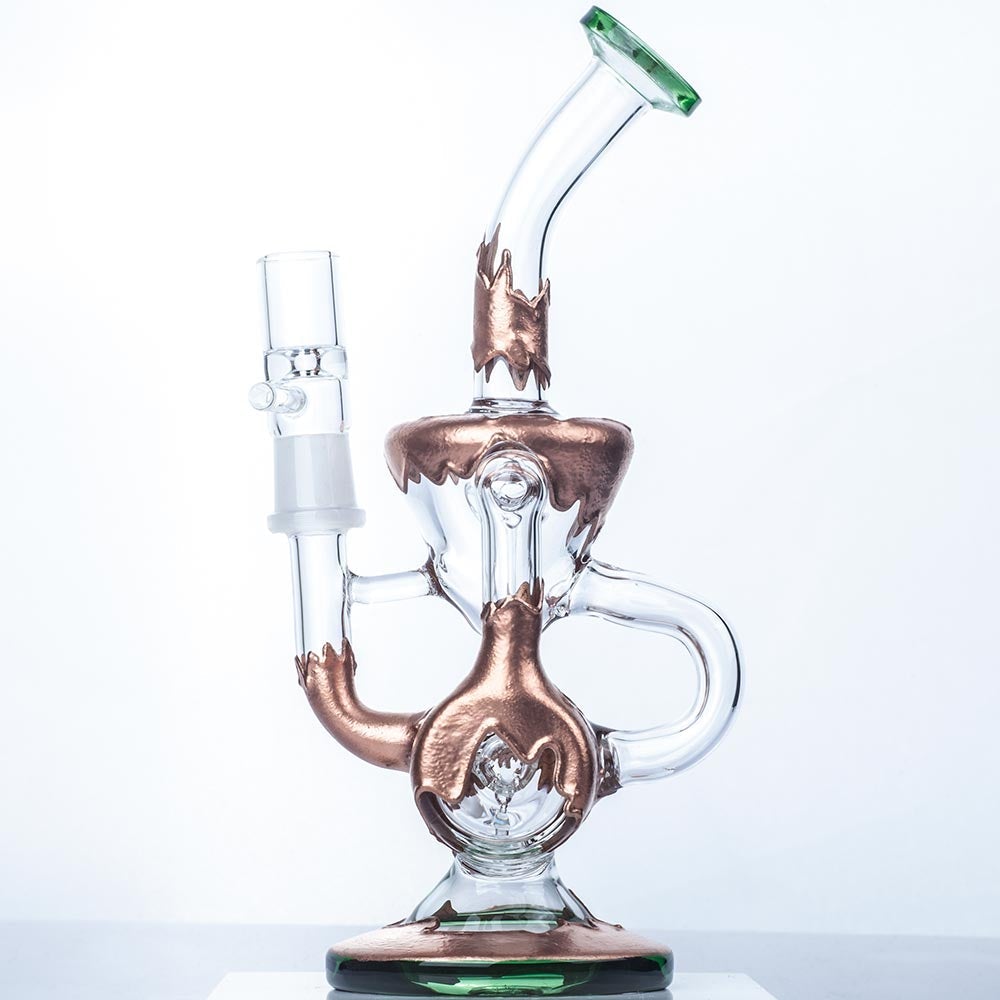 Recycler_Glass_Dab_Rig_-_Wax_Rigs_For_Sale_-_Puffing_Bird_-_Online_Headshop_3 8" Dual Chamber Recycler Rig