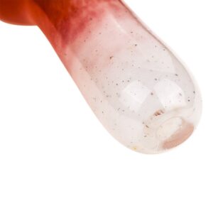 Red Frit Glass Spoon Pipe