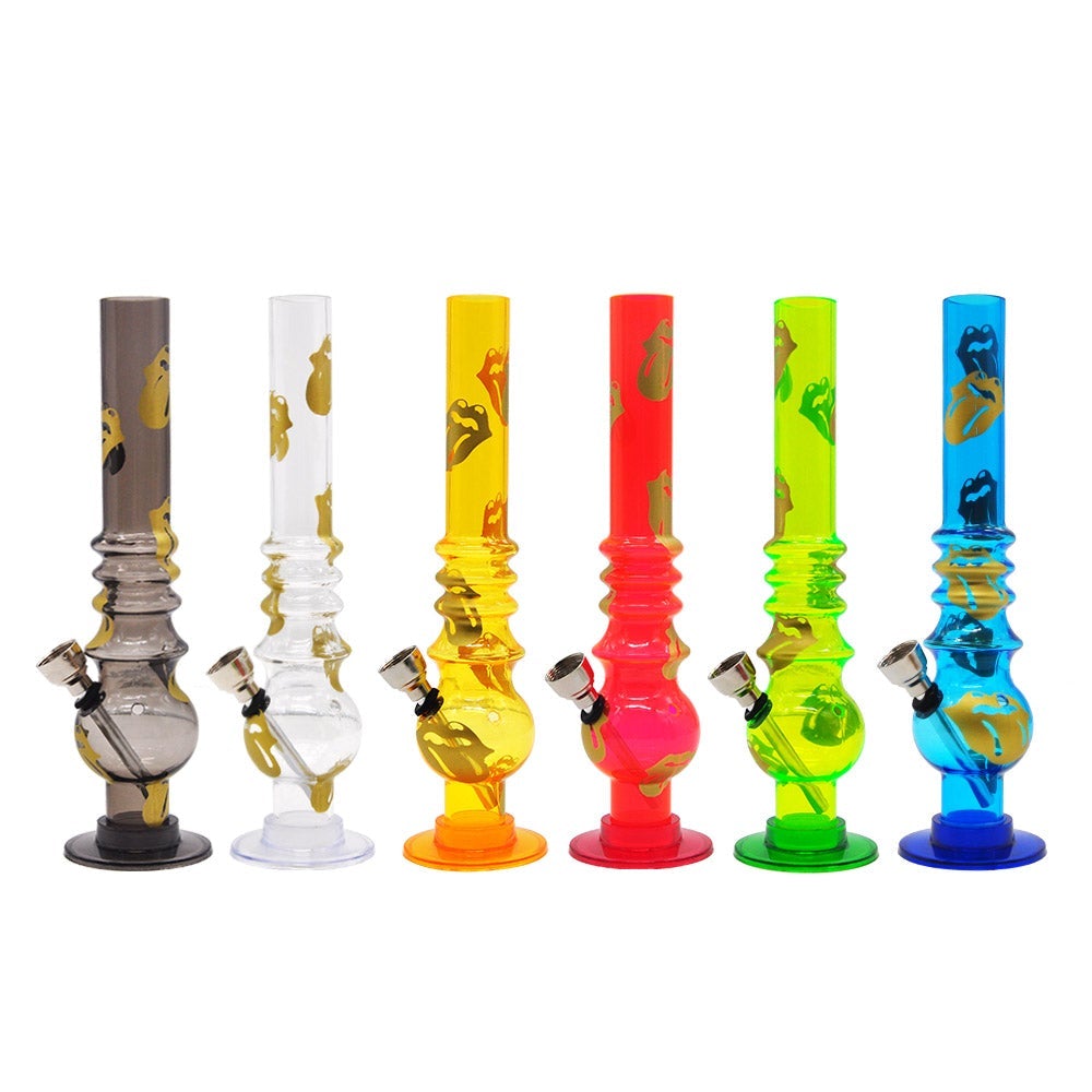 Rolling_Stones_Acrylic_Bong_-_Acrylic_Water_PIpes_For_Sale_-_Puffing_Bird_8 8" Rolling Stones Acrylic Bong(Random Color)