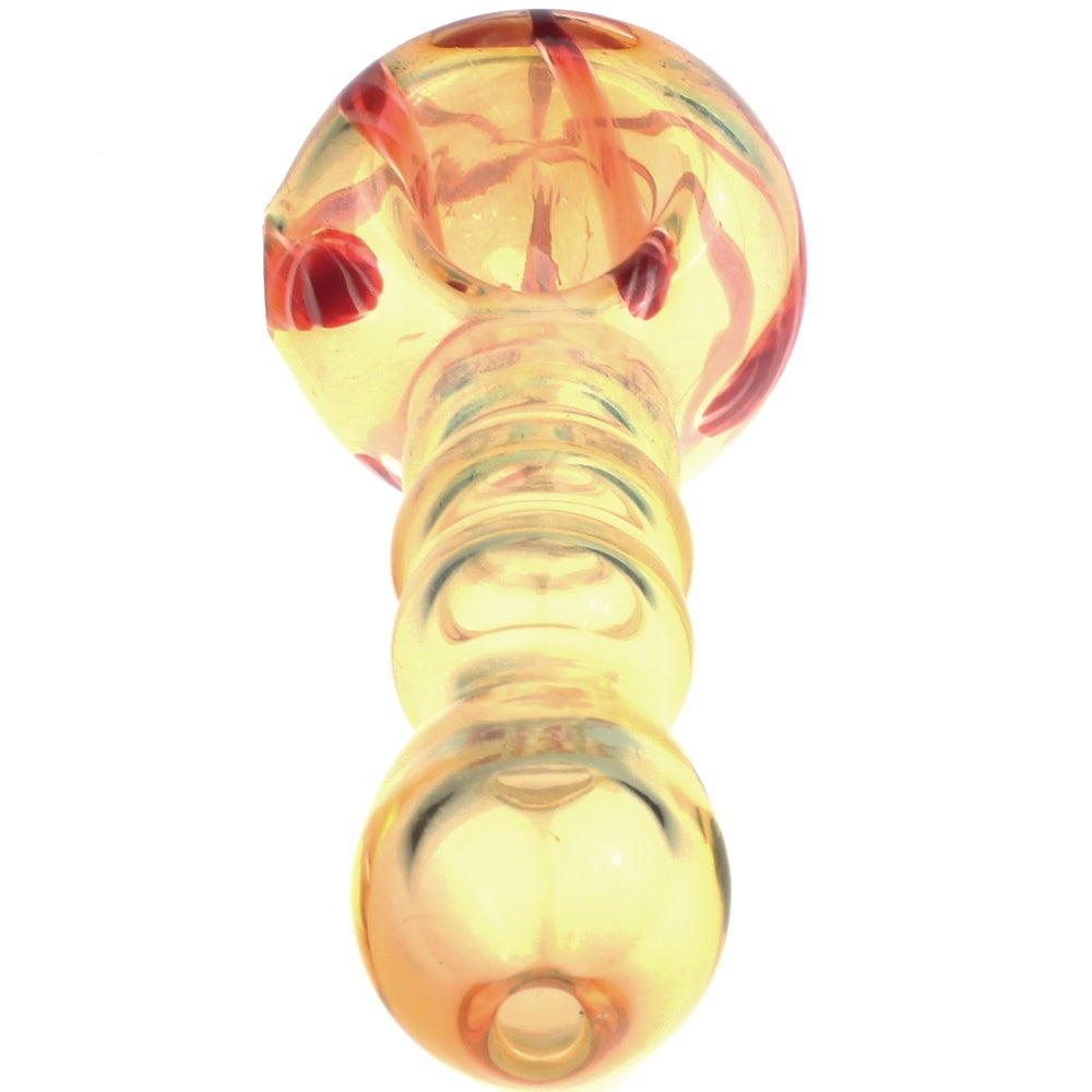 SP-11CM-020_4_Color_changing_pipe_glass_pipe_spoon_pipe_weed_bowl_bong_Fumed_Glass_Milli_Spoon_Pipe_w_Multiple_Mini_Maria_Rings Fumed Glass Milli Spoon Pipe w/ Multiple Mini Maria Rings