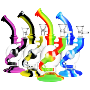 Silicone & Glass Dual Chamber Water Pipe