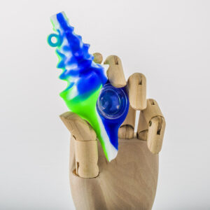 Silicone Conch Hand Pipe With Glass Bowl