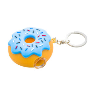 Silicone Keychain Donut Pipe (Random Color)