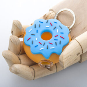 Silicone Keychain Donut Pipe (Random Color)