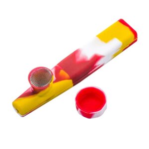 Silicone Pipe w/ Lid (Random Color)