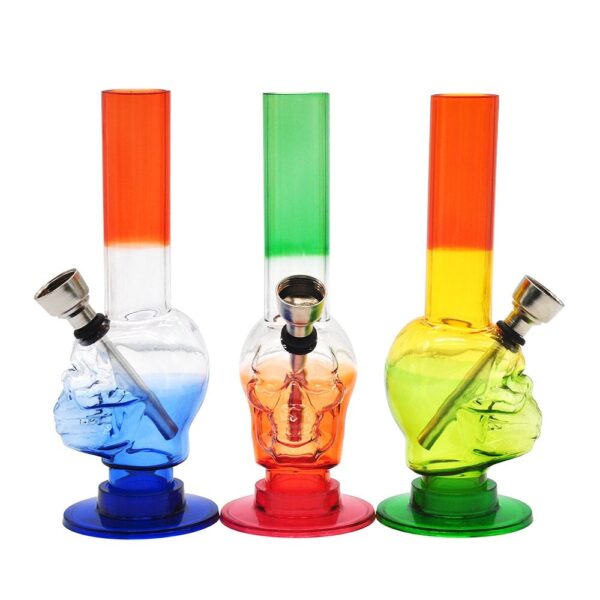 6" Skull Acrylic Bong(Random Color)