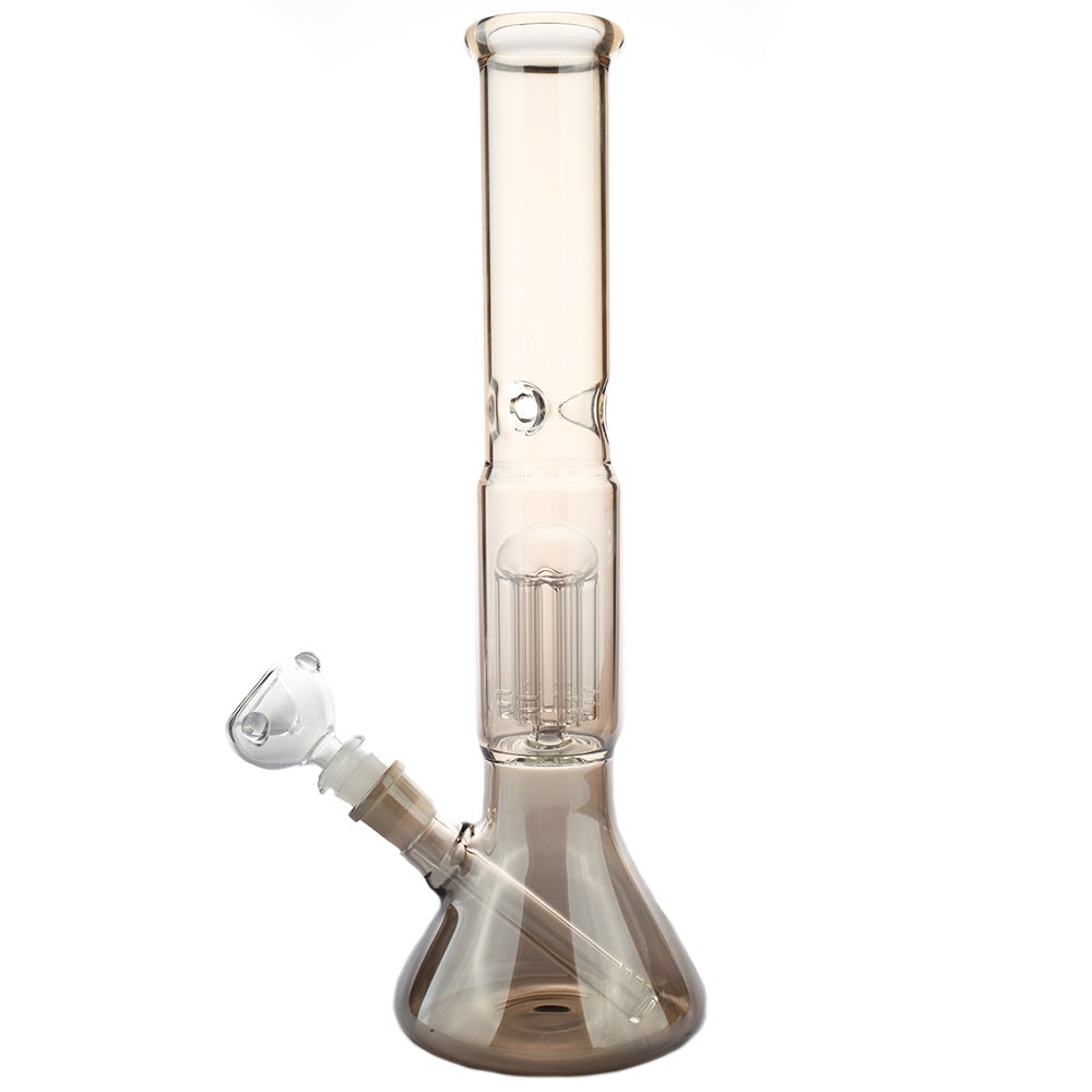 Smokey_Grey_Tree_Perc_Beaker_Bong_Puffing_Bird_Best_Online_Headshop_Main 16" Smokey Grey Tree Perc Beaker Bong