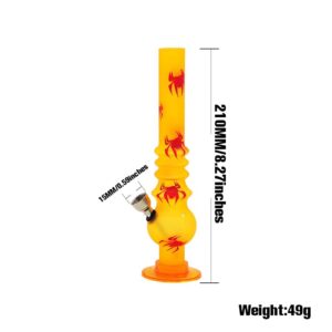8" Spider Pattern Acrylic Bong(Random Color)