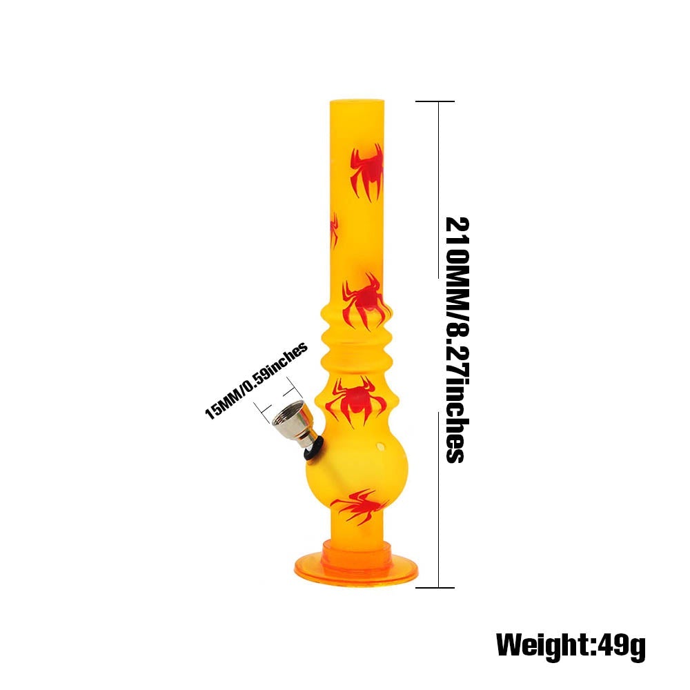 Spider_Bong_-_Acrylic_Water_Pipes_For_Sale_-_Puffing_Bird_1 8" Spider Pattern Acrylic Bong(Random Color)