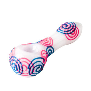 1.58" Spiral Pattern Glow-In-The-Dark Glass Pipe