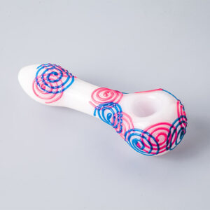 1.58" Spiral Pattern Glow-In-The-Dark Glass Pipe
