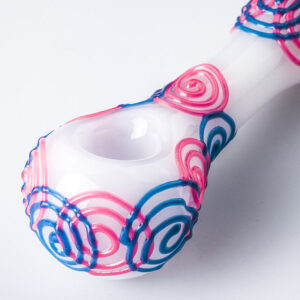 1.58" Spiral Pattern Glow-In-The-Dark Glass Pipe