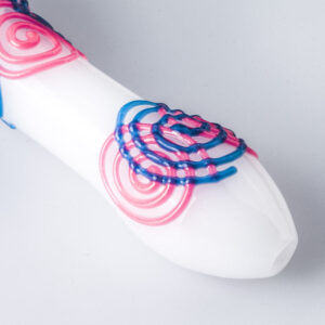 1.58" Spiral Pattern Glow-In-The-Dark Glass Pipe