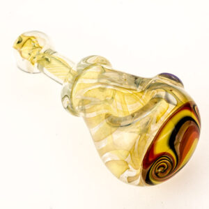 Spiral Yellow Glass Weed Pipe