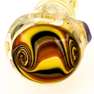 Spiral Yellow Glass Weed Pipe