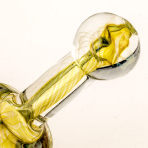 Spiral Yellow Glass Weed Pipe