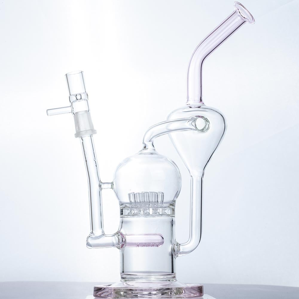 Sprinkler_Perc_Pink_Glass_Bong_-_Girly_Bongs_For_Sale_-_Puffing_Bird_2 10" Sprinkler Perc Glass Bong (Random Color)