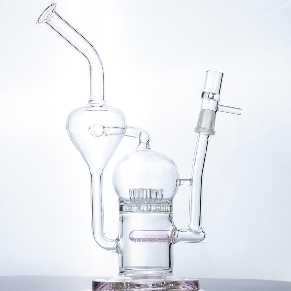 Sprinkler_Perc_Pink_Glass_Bong_-_Girly_Bongs_For_Sale_-_Puffing_Bird_5 10" Sprinkler Perc Glass Bong (Random Color)