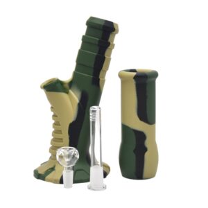 Straight 2 Part Silicone Bong