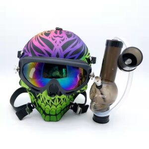 Sun Glasses Skull Fabric Gas Mask Bong w/ Water Pipe