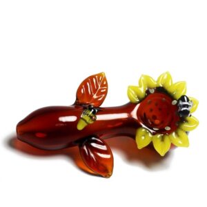 Sunflower Glass Spoon Pipe