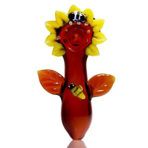 Sunflower Glass Spoon Pipe